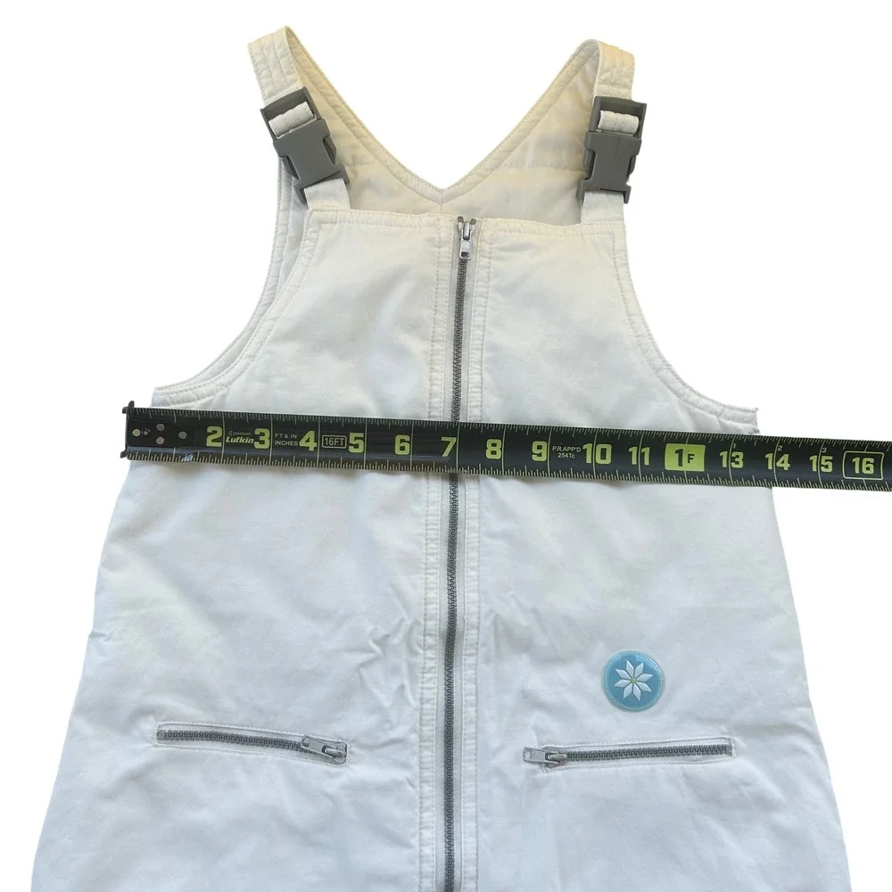 Gymboree Jumper Snow Suit Dress Kids XXL 6-7 White Vintage 1999 Zip Front Y2K